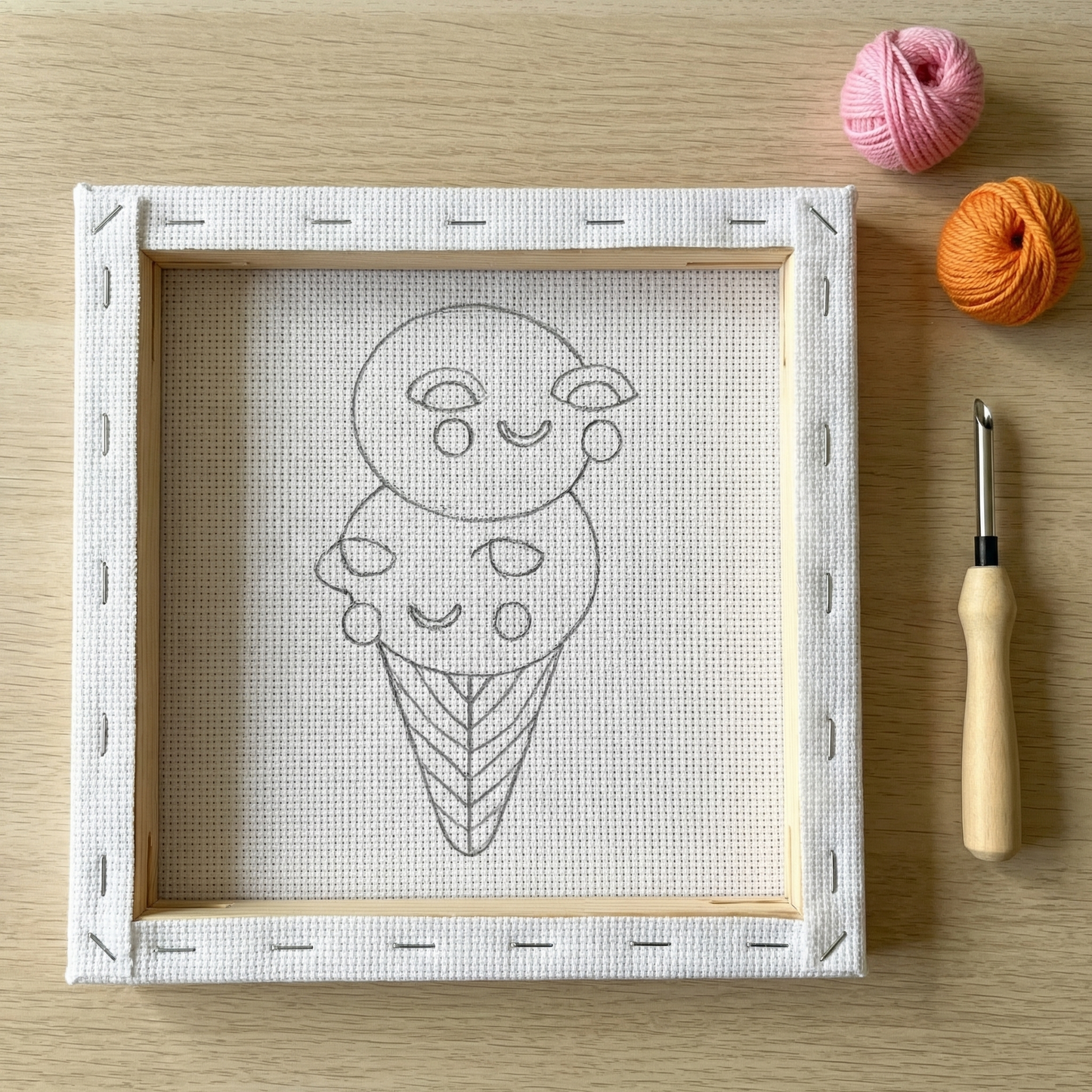 Punch-Needle-Set - Fröhliches Eis