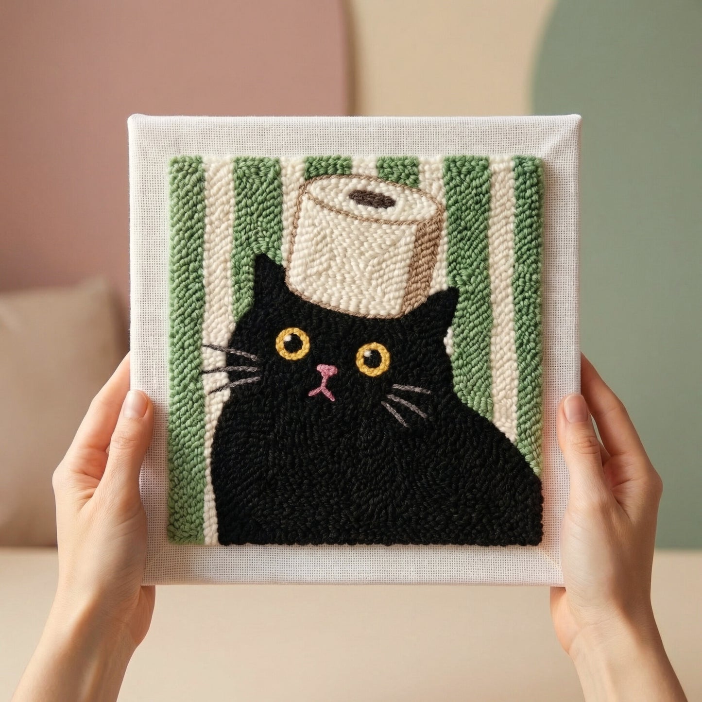 Punch-Needle-Set – Die nachdenkliche Katze