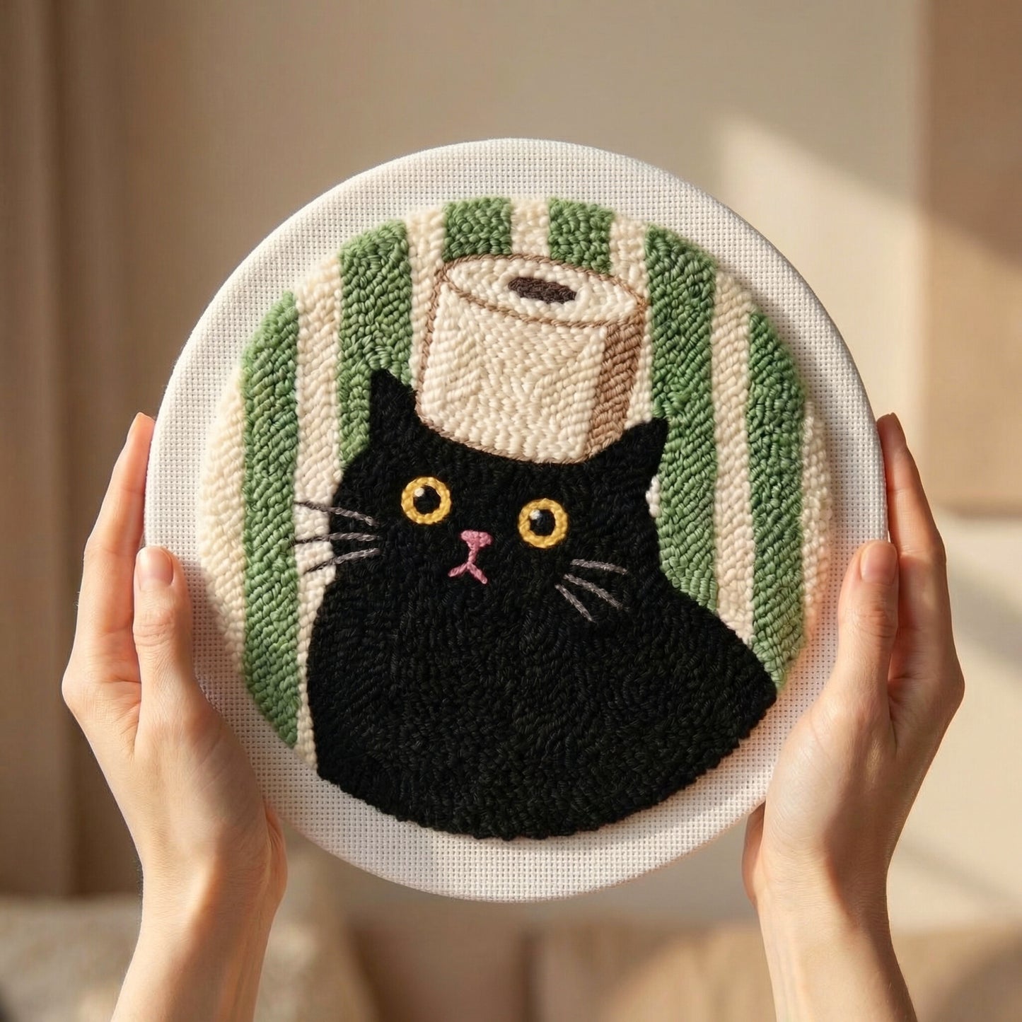 Punch-Needle-Set – Die nachdenkliche Katze