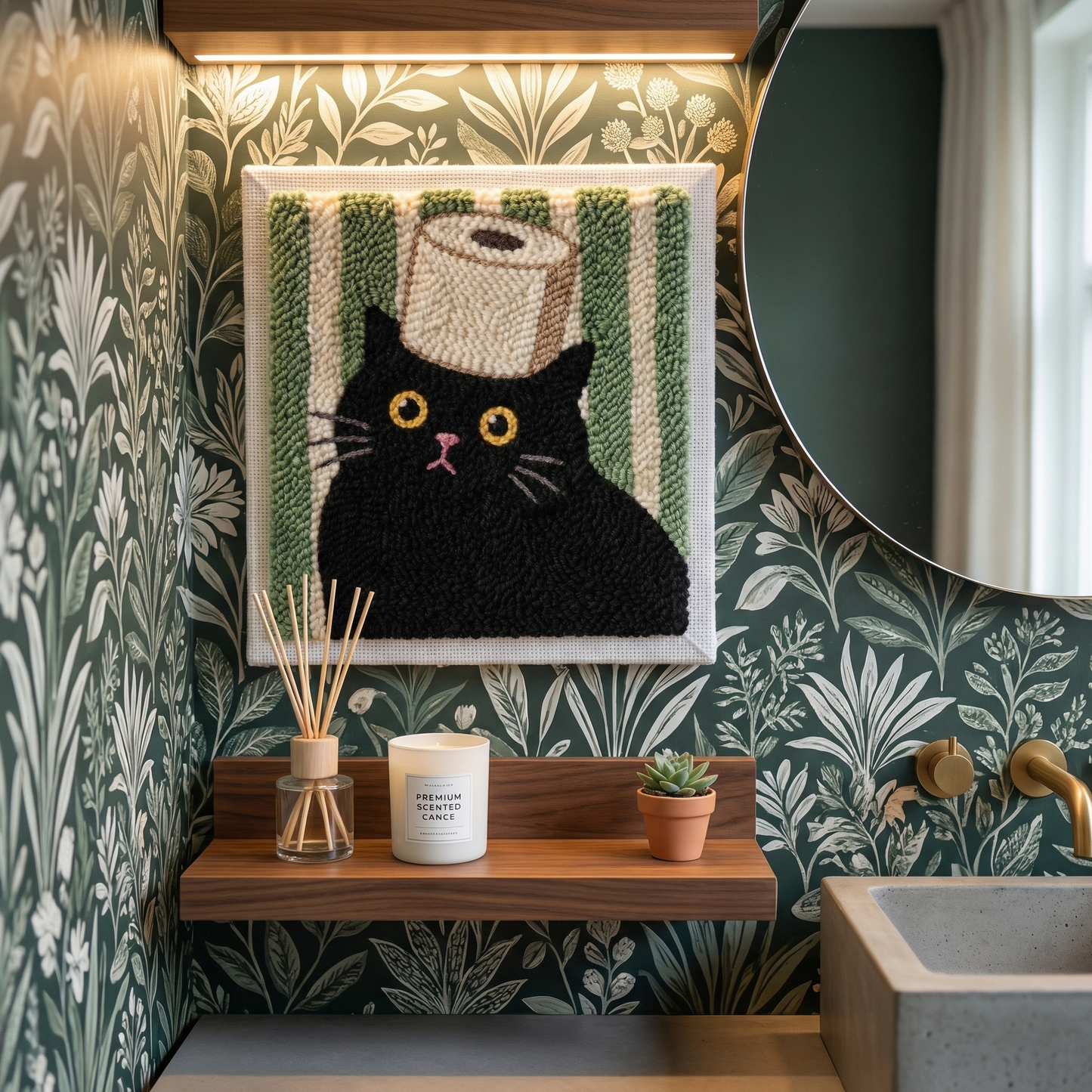 Punch-Needle-Set – Die nachdenkliche Katze