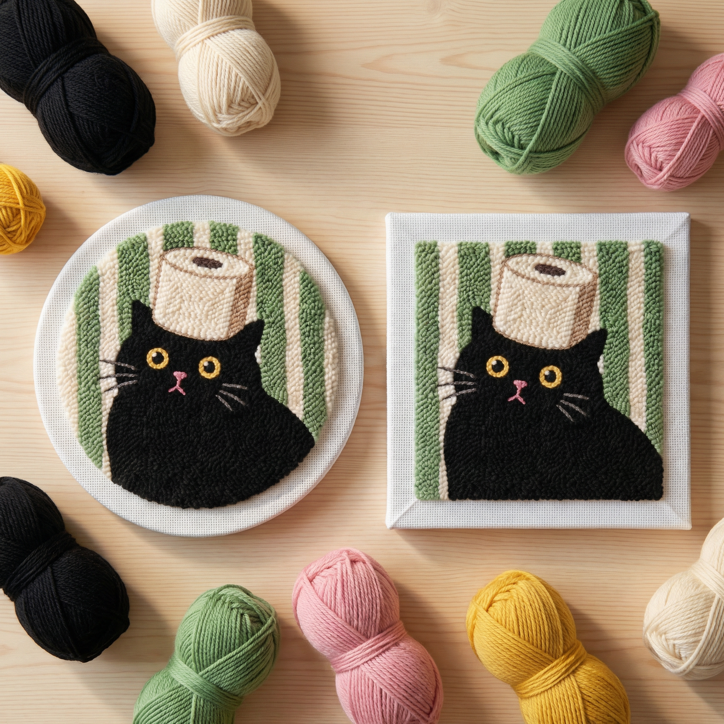 Punch-Needle-Set – Die nachdenkliche Katze