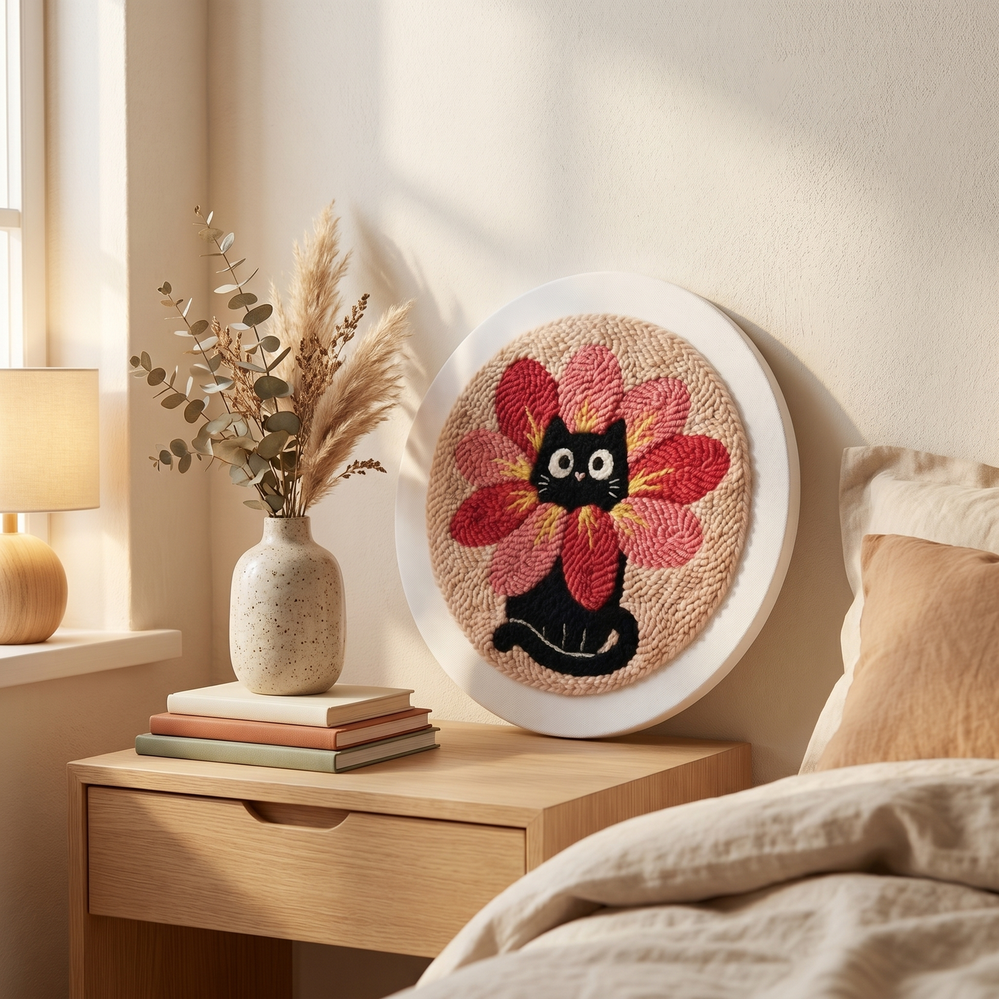 Punch Needle Kit - Cat in Blossom