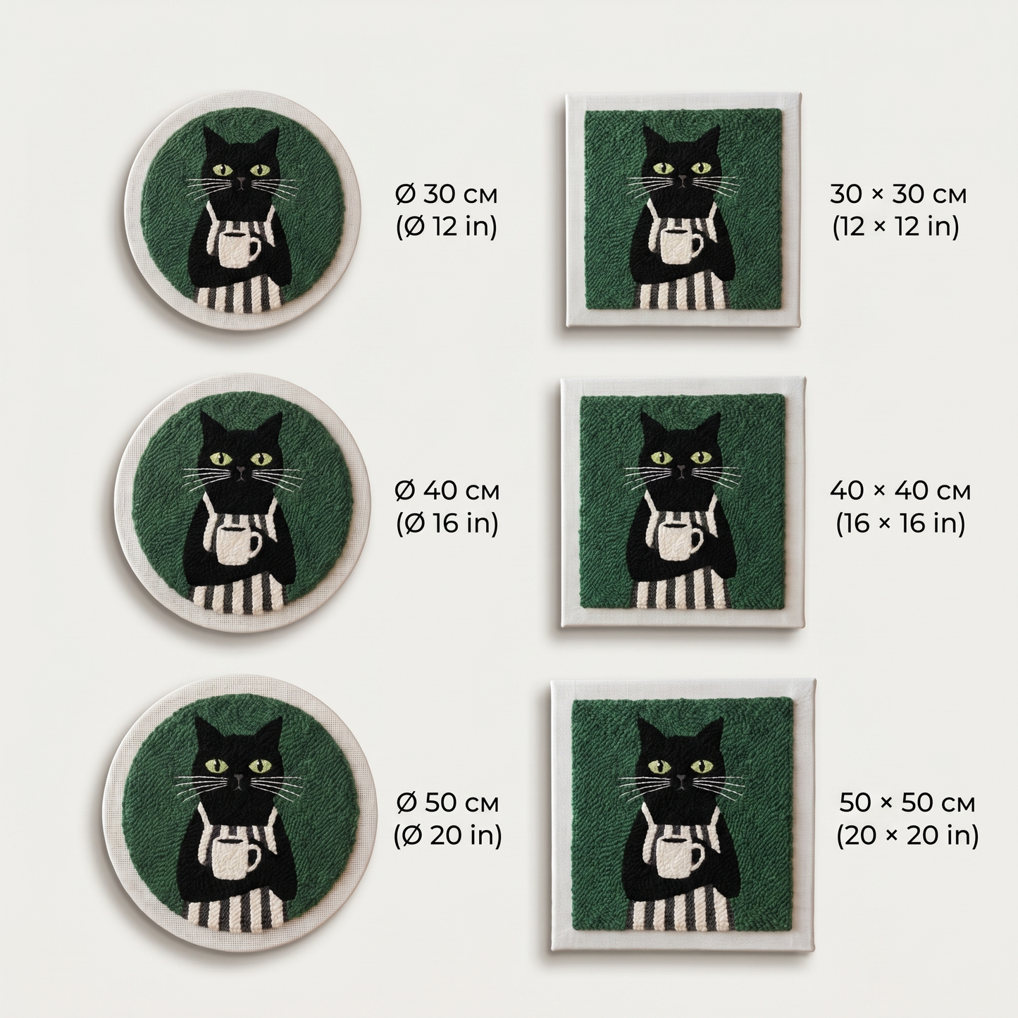 Punch Needle Kit - Barista Cat & Coffee