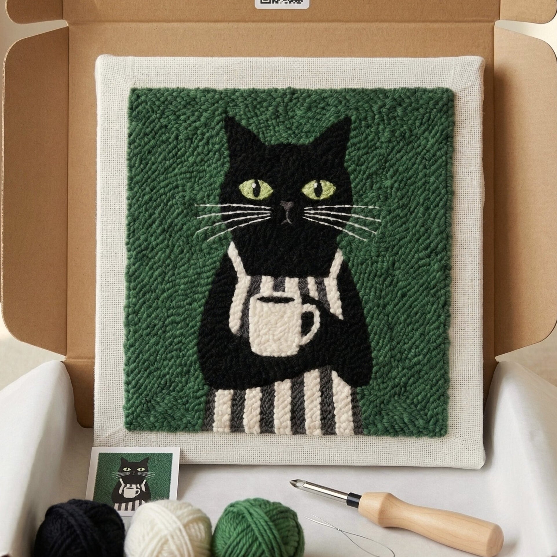 Punch Needle Kit - Barista Cat & Coffee – Tonia Art