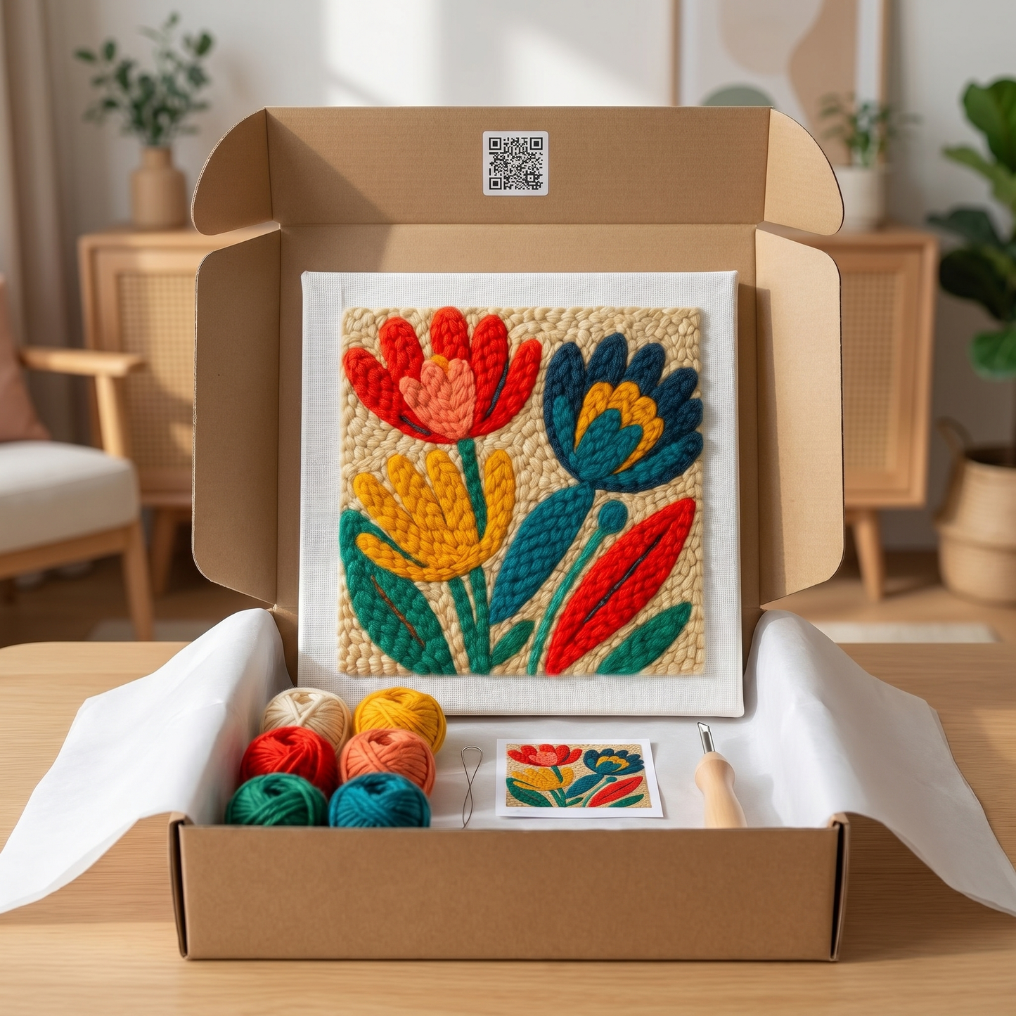 Punch Needle Kit - Ethno Floral Magic