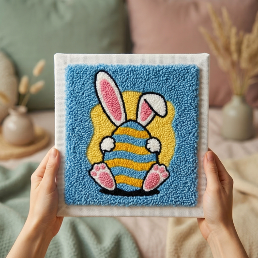 Punch‑Needle‑Set — Easter themed DIY gift box - Creative punch needle kit for k — DIY Wanddeko — Tonia Art