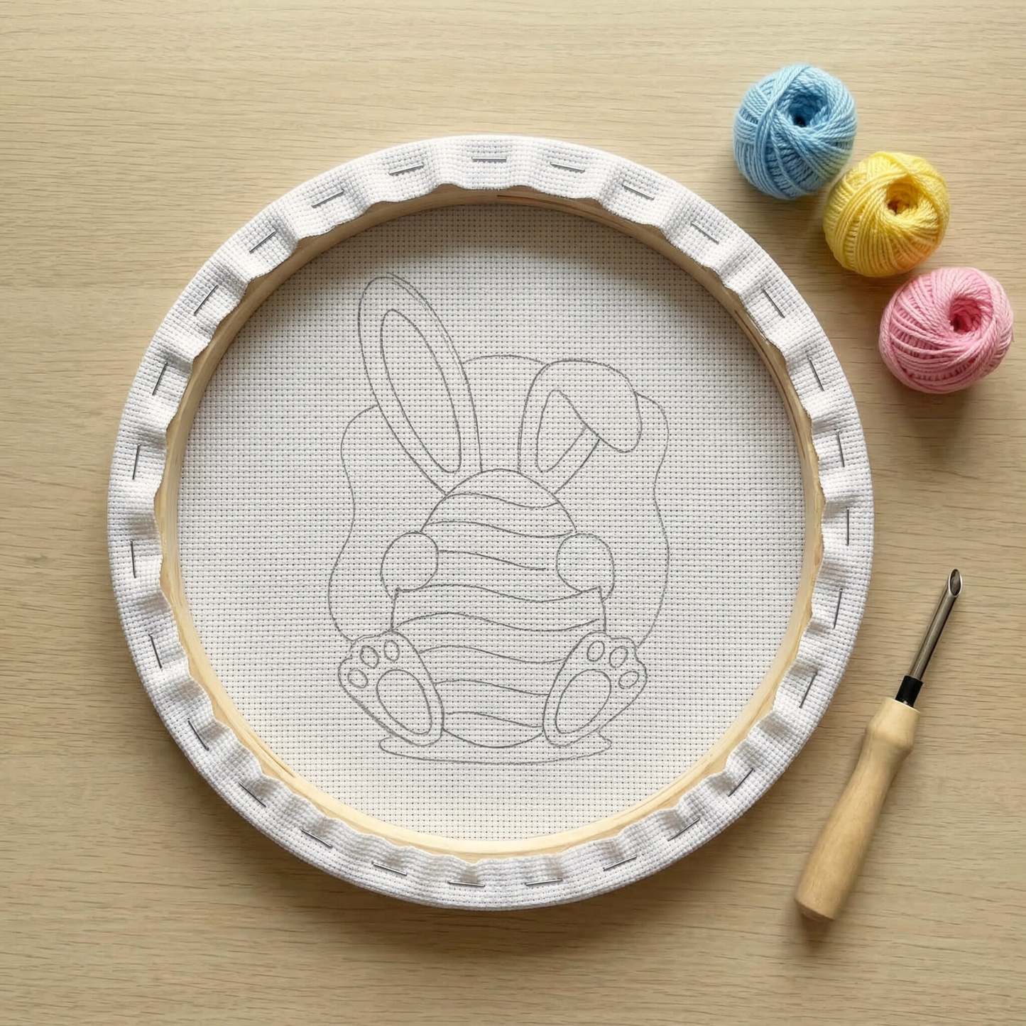 Punch Needle Kit - Easter Bunny Decor