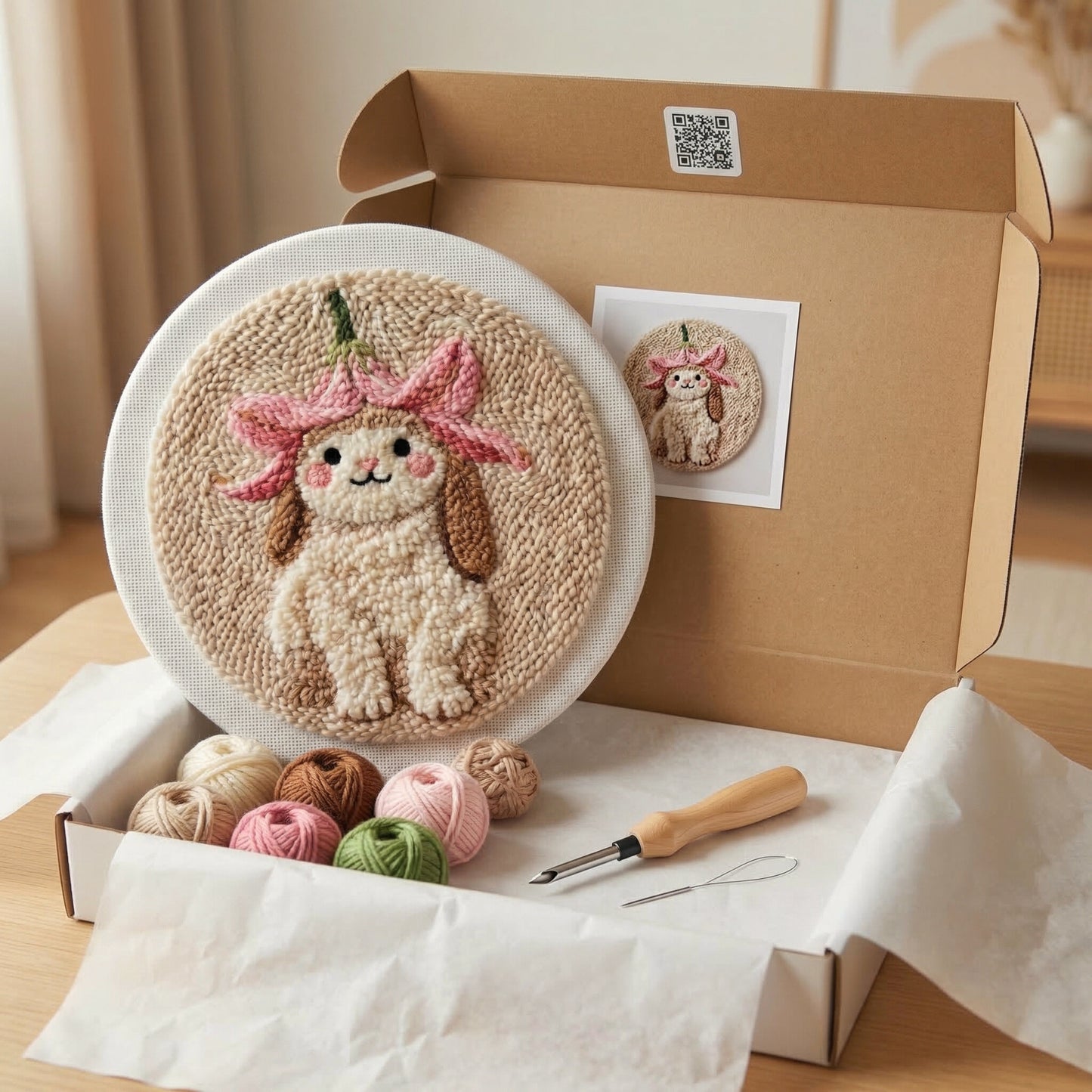 Punch Needle Kit - Adorable Little Rabbit