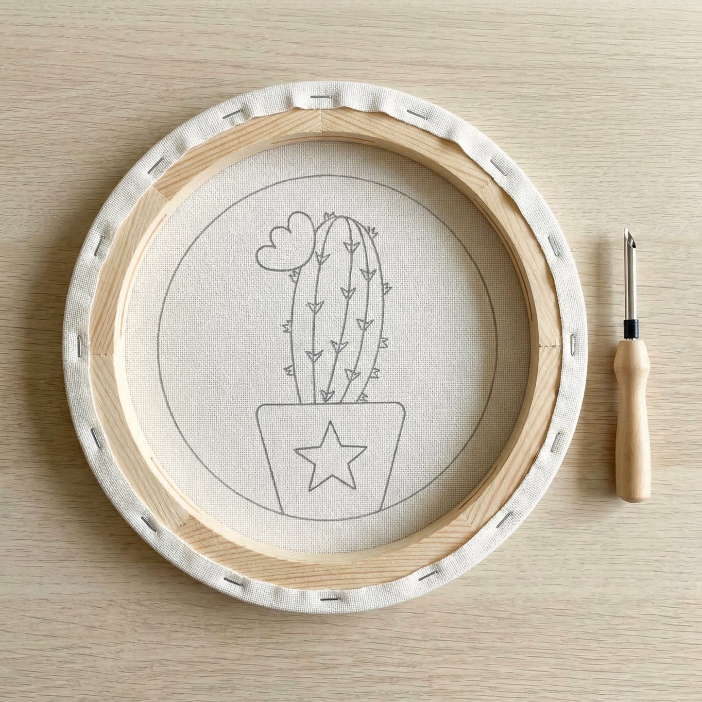 Punch Needle Kit - Sweet Little Cactus