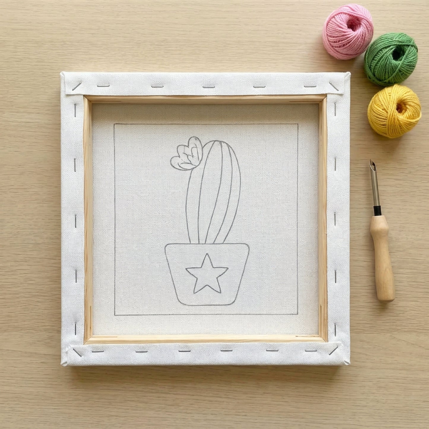 Punch Needle Kit - Sweet Little Cactus
