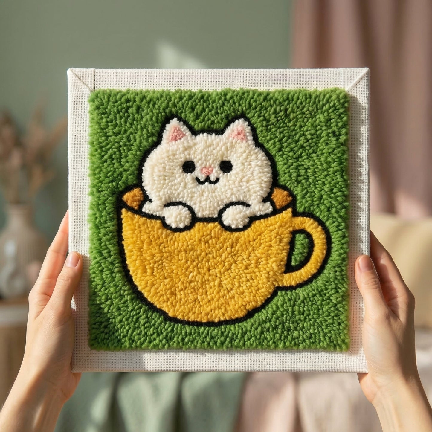 Punch Needle Kit - Cat in a Cup