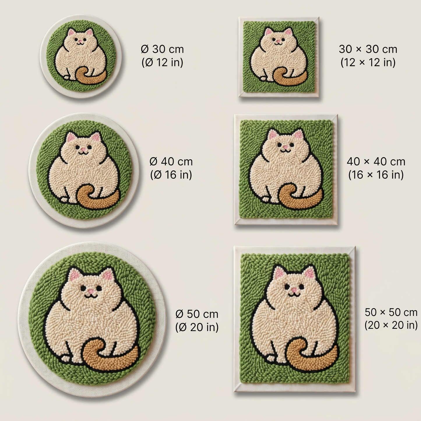 Punch Needle Set – Lustige große Katze