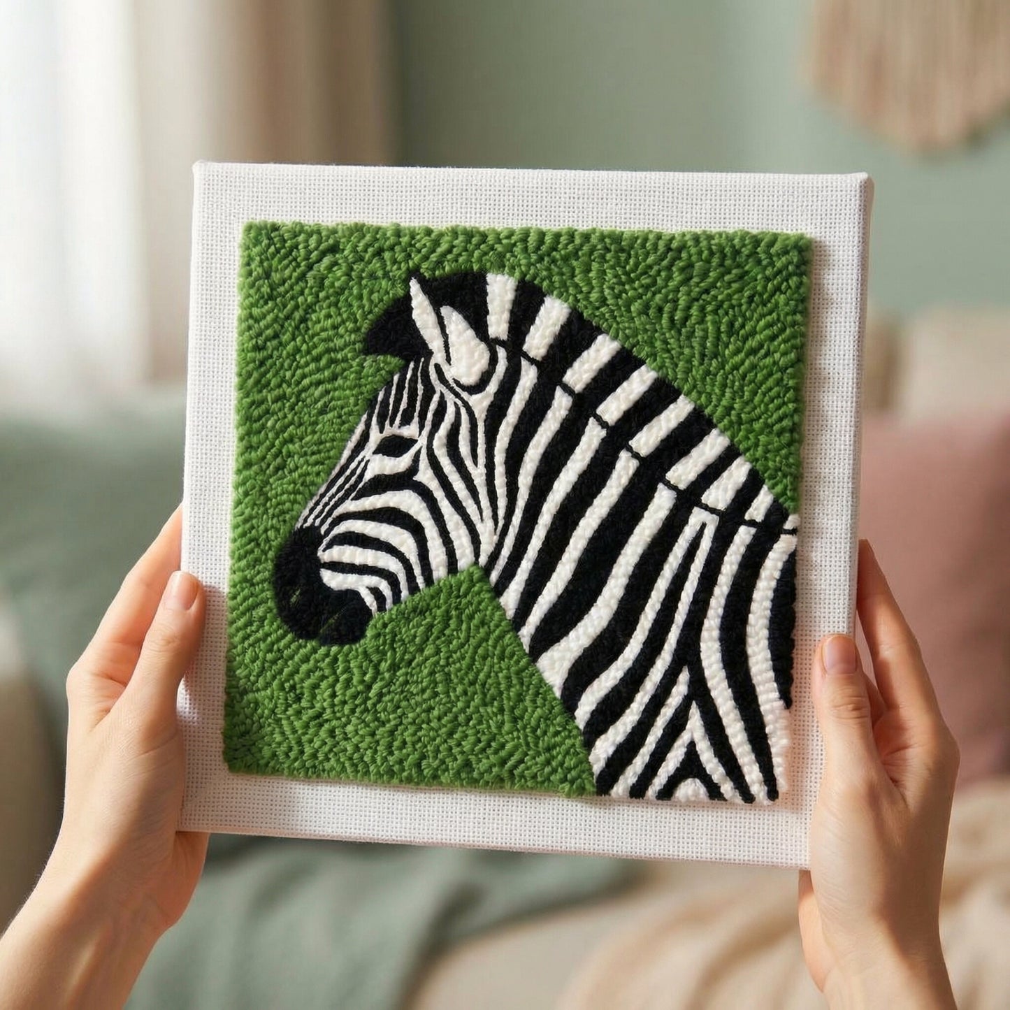 Punch-Needle-Set – Elegantes Zebra