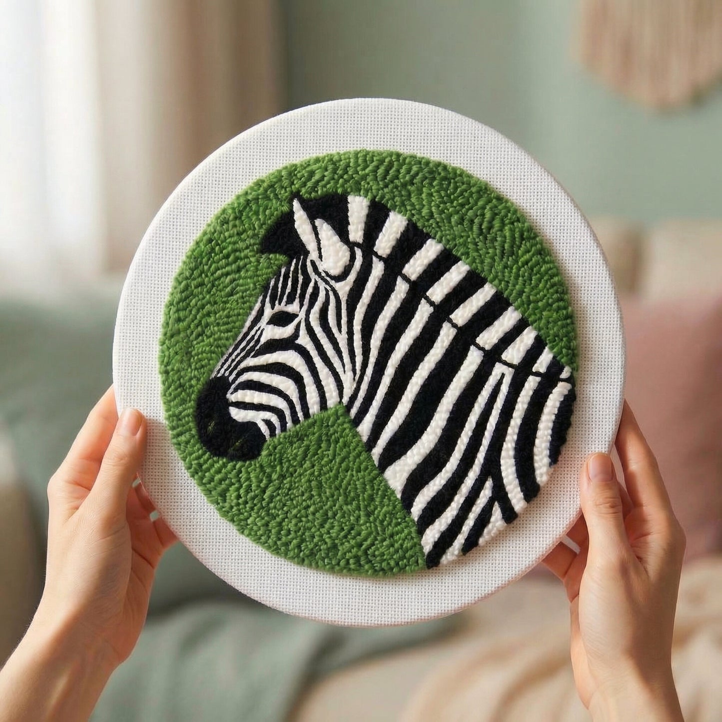 Punch-Needle-Set – Elegantes Zebra