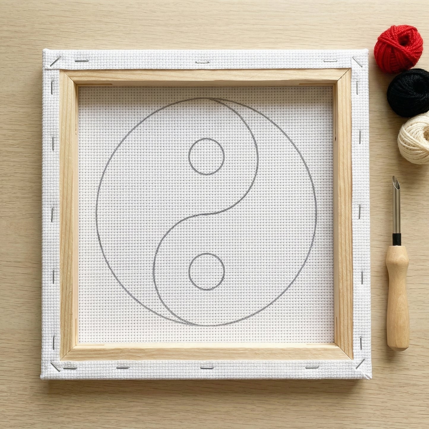 Kit Punch Needle - Équilibre Zen Yin Yang