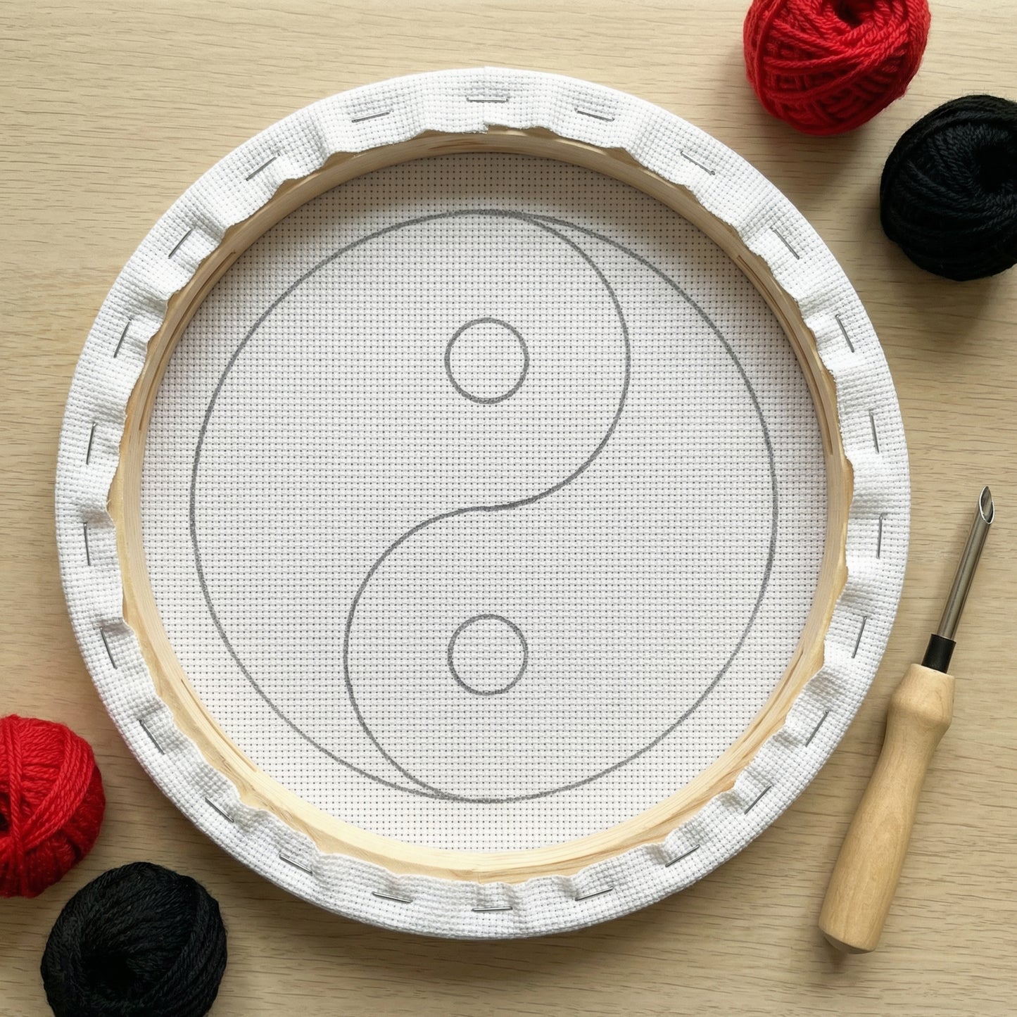 Kit Punch Needle - Équilibre Zen Yin Yang