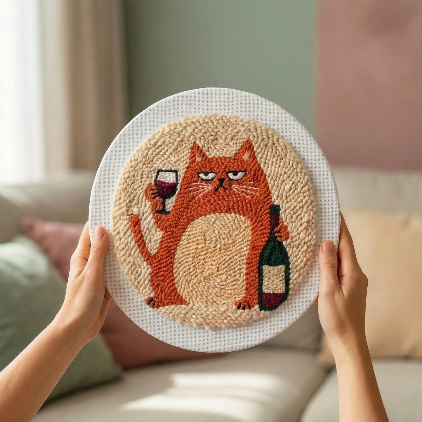 Kit Punch Needle - Chat & Vin Rouge