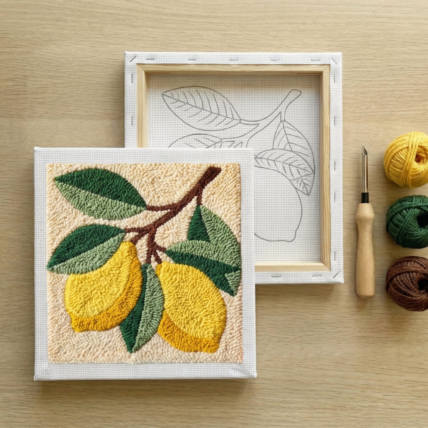 Punch Needle Kit - Zesty Lemons