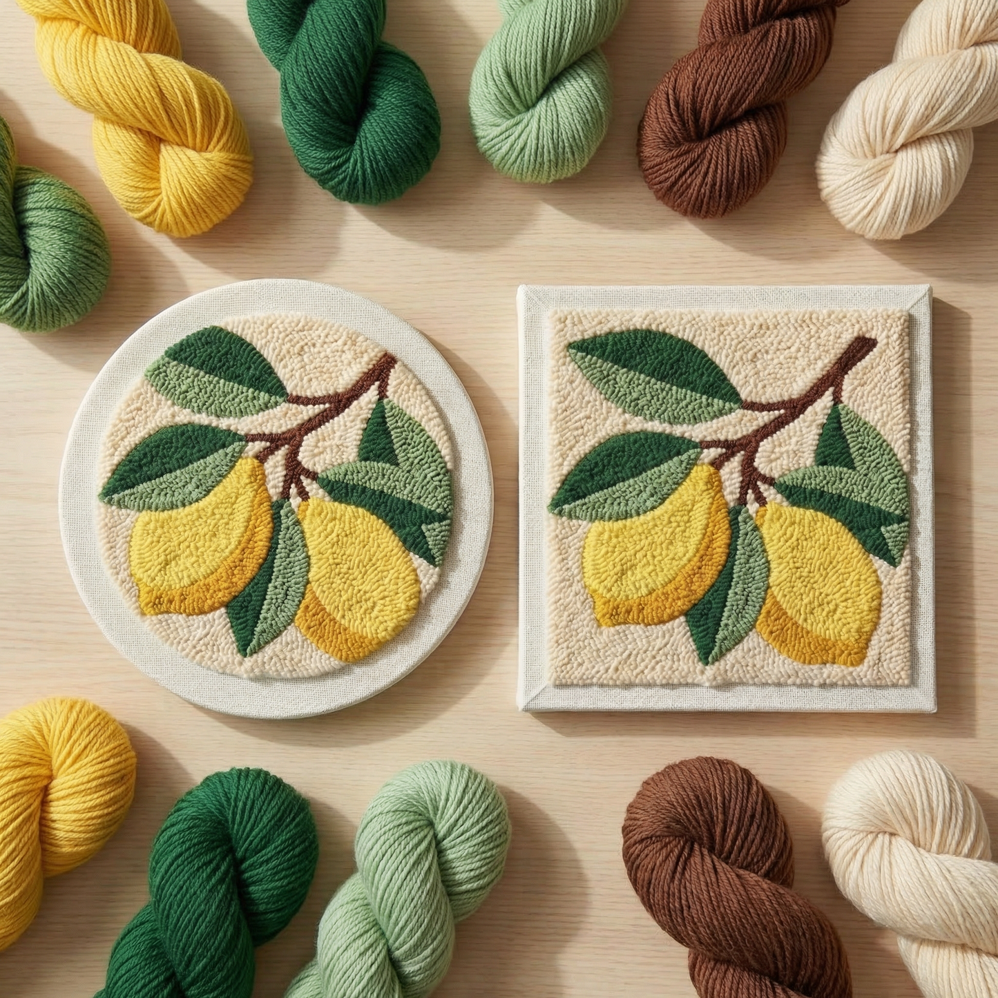 Punch Needle Kit - Zesty Lemons