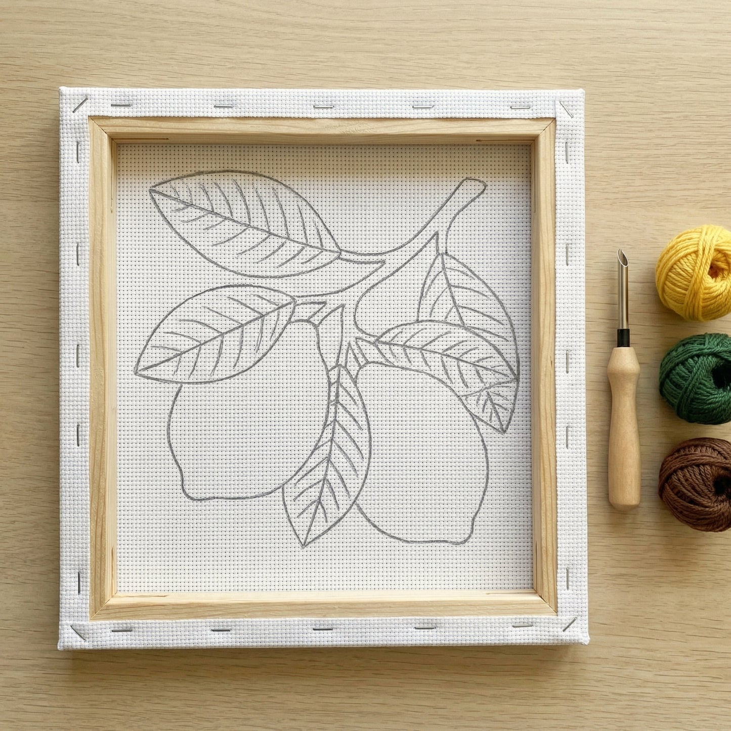Punch Needle Kit - Zesty Lemons