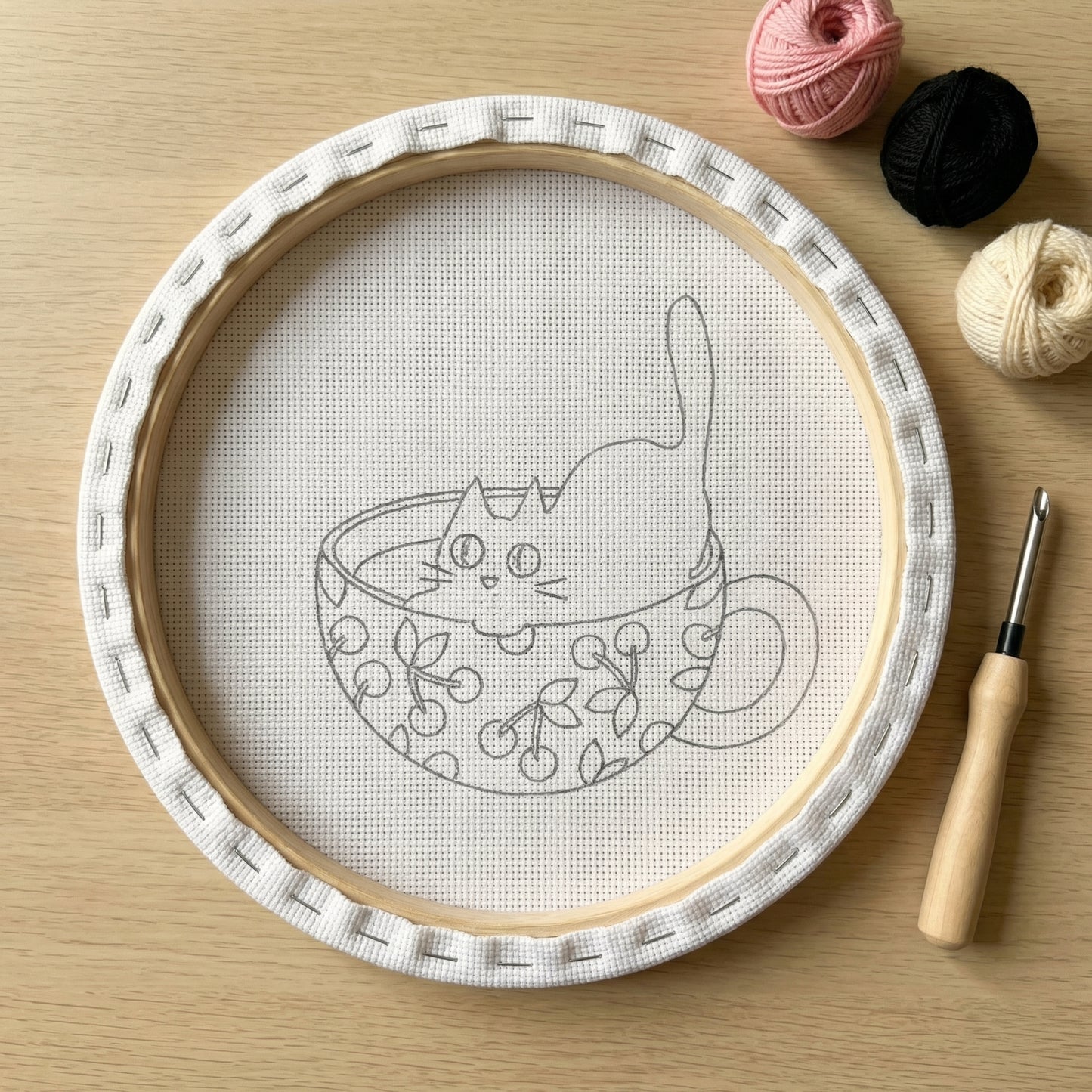 Punch-Needle-Set – Kirschkätzchen