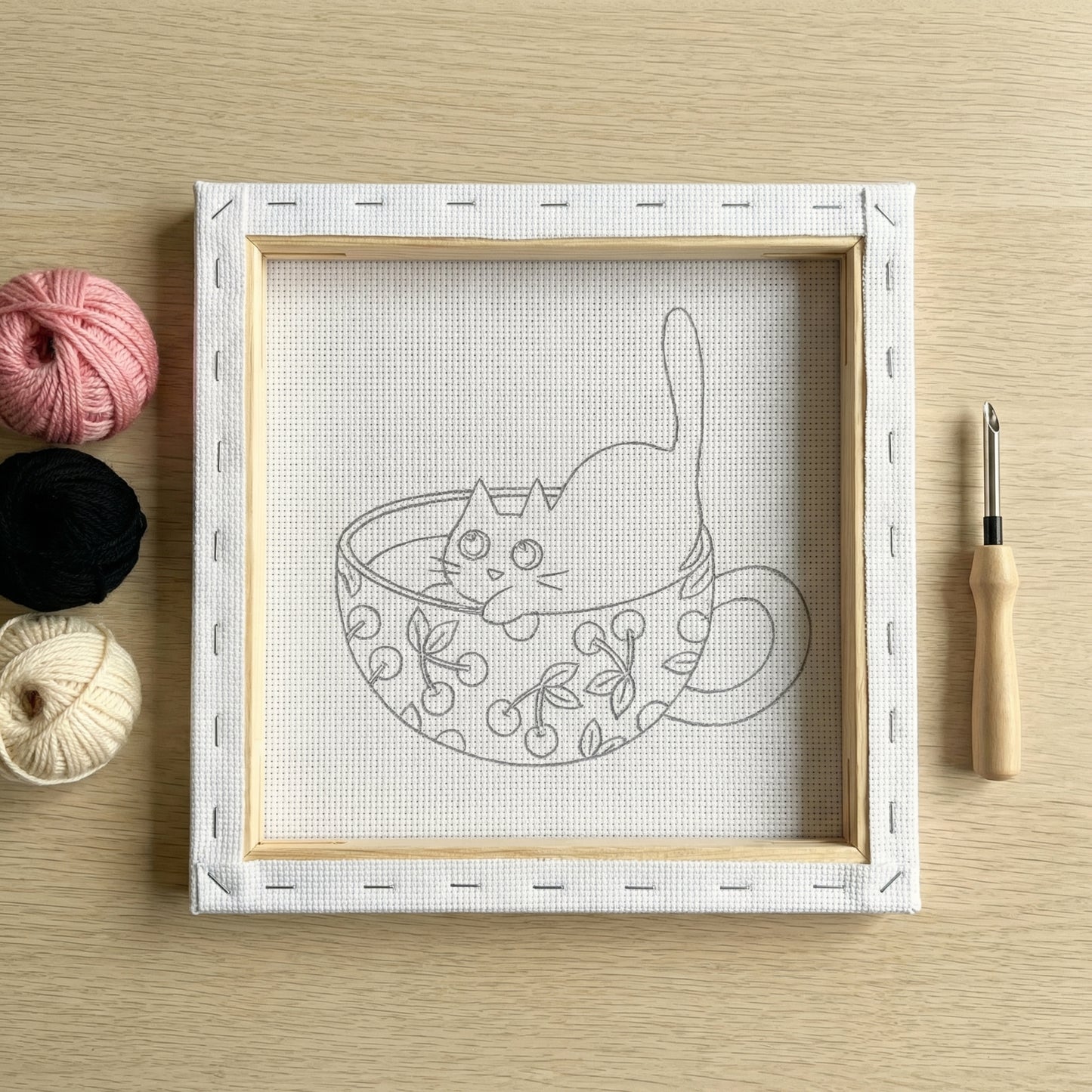 Punch-Needle-Set – Kirschkätzchen