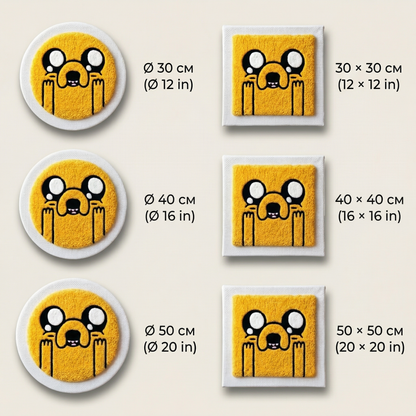 Tonia Art Jake le Chien Rigolo Punch Needle Kit - Handmade DIY wall art on pre-stretched frame.