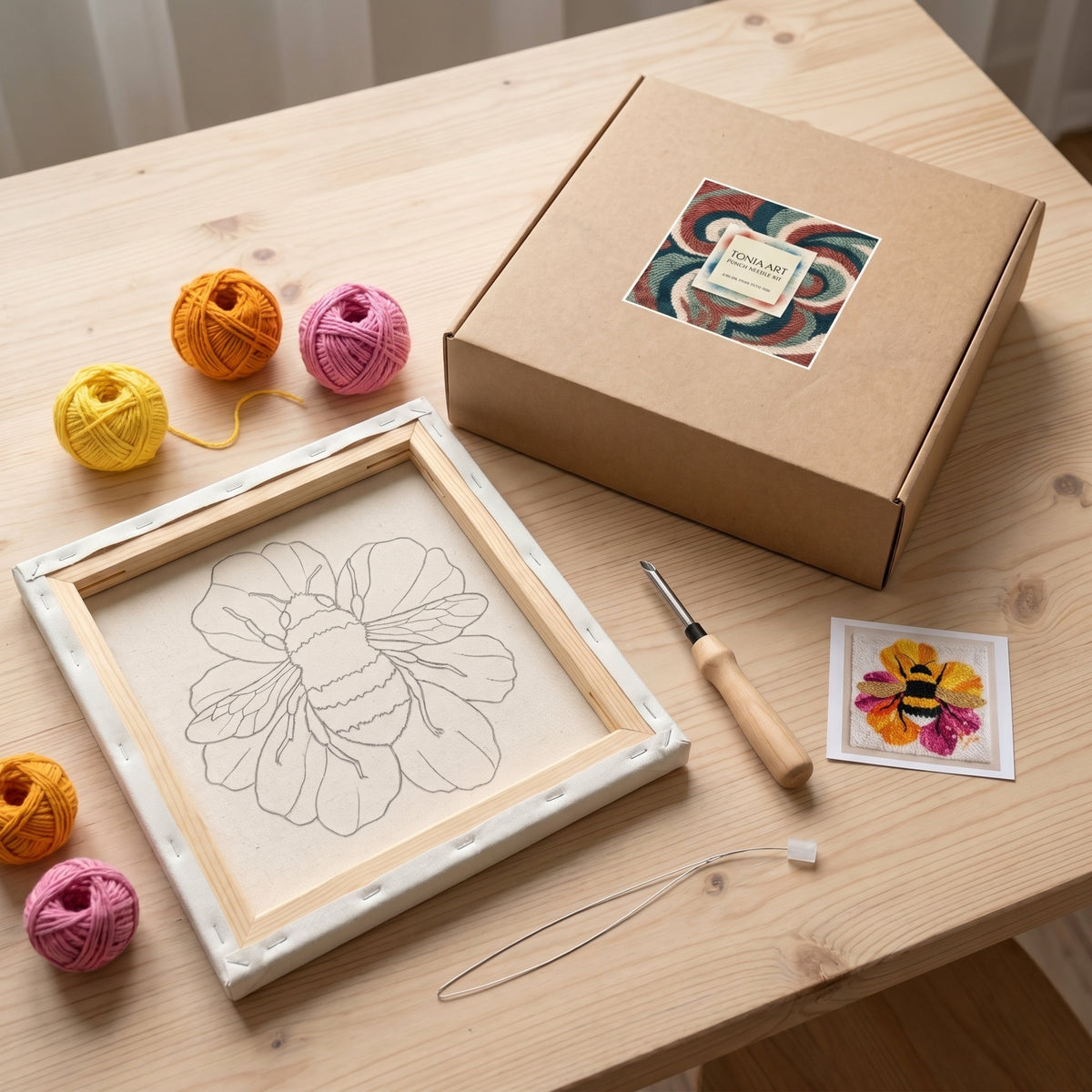 Punch needle embroidery tutorial - Getting started with your Tonia Art kit.
