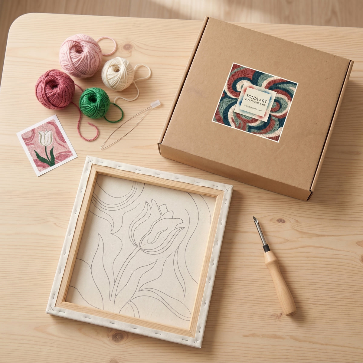 Punch needle embroidery tutorial - Getting started with your Tonia Art kit.