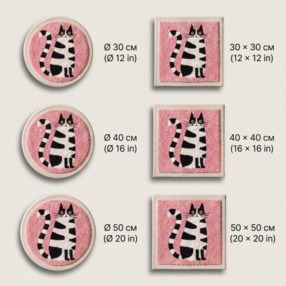 Punch needle kit contents - Pre-stretched canvas, yarn, needle and step-by-step instructions.
