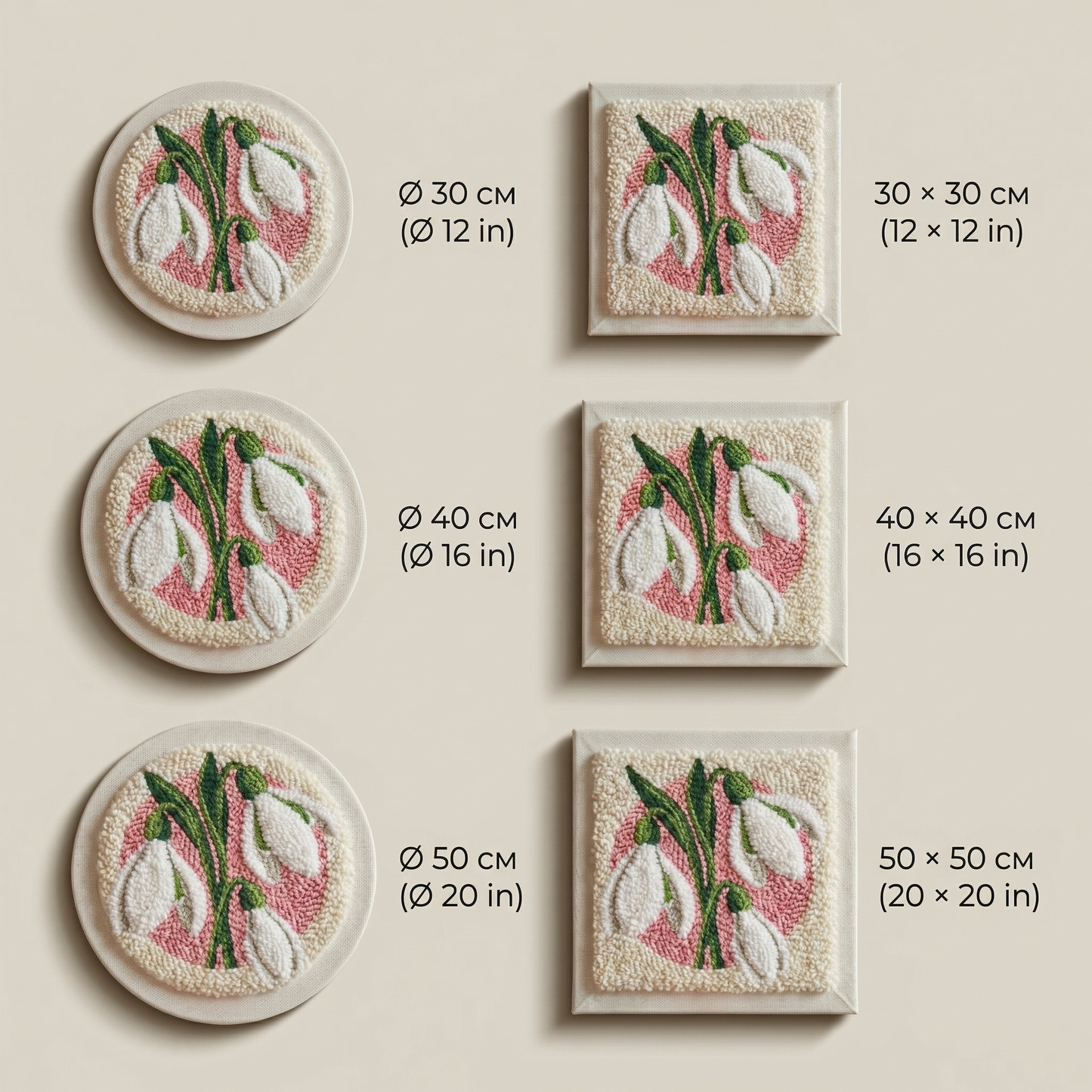 Punch Needle Kit - Spring Snowdrops