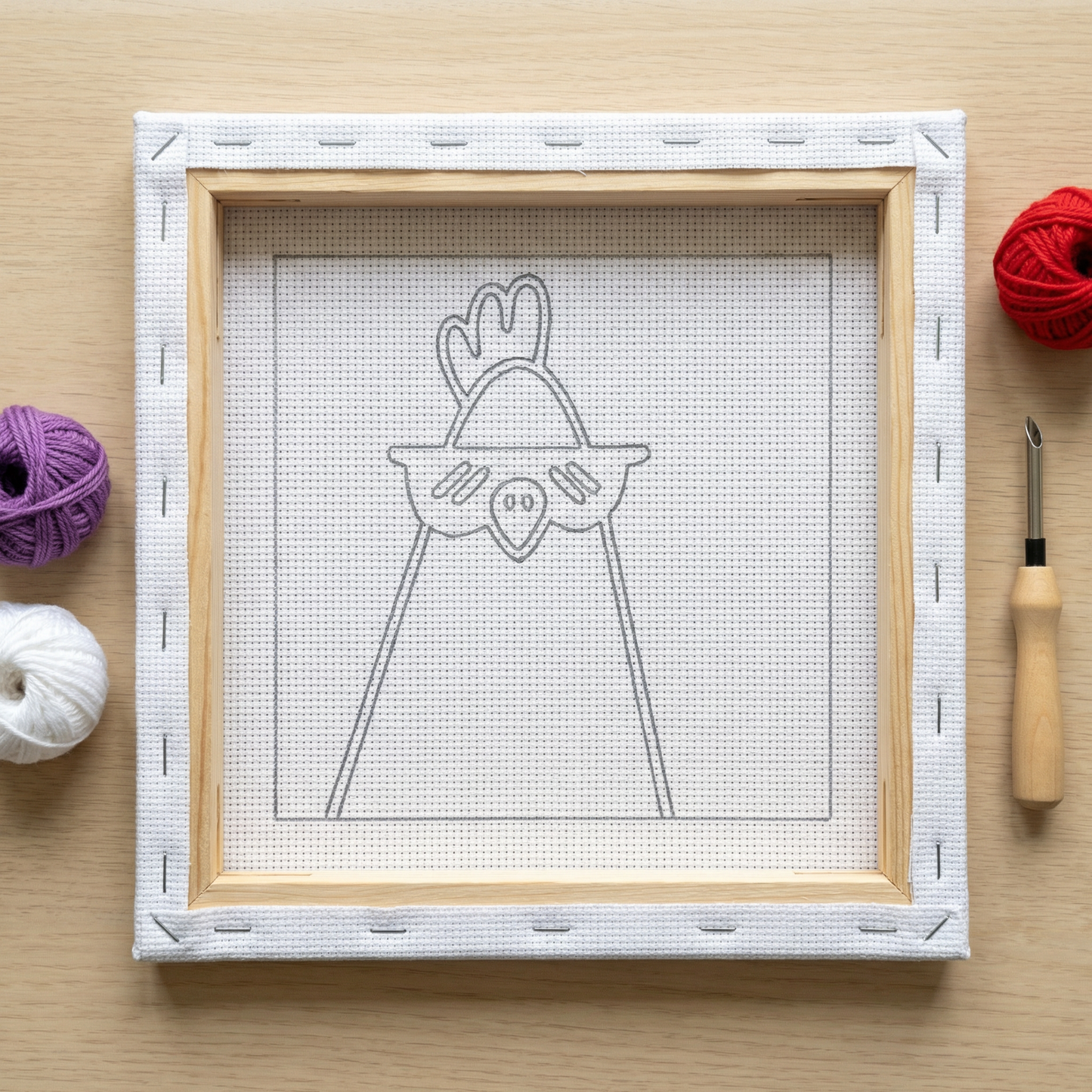 Punch Needle Kit - Country Hen